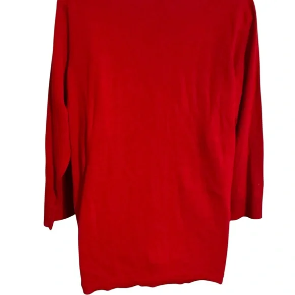 NWT      The Limited Red/Navy Plaid Sweater  LARGE   #4 - Picture 5 of 10